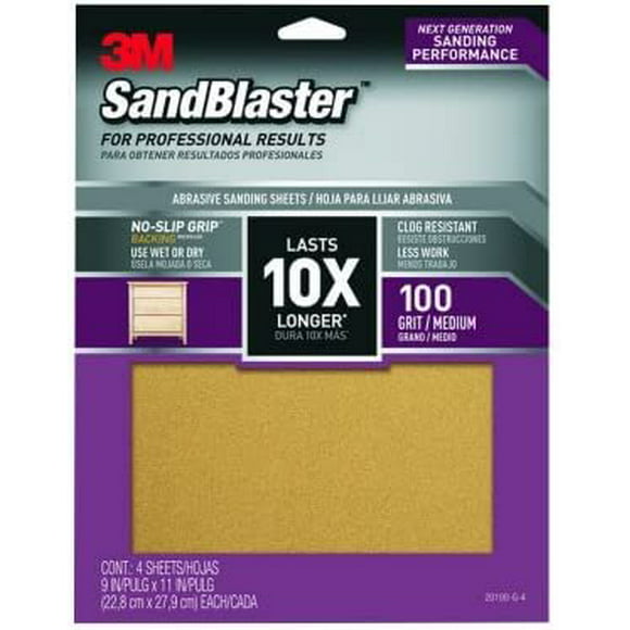 Wet or Dry Silicon Carbide Sandpaper 3M COMPANY 88600 180 Grit 25 Count 9 x 11 